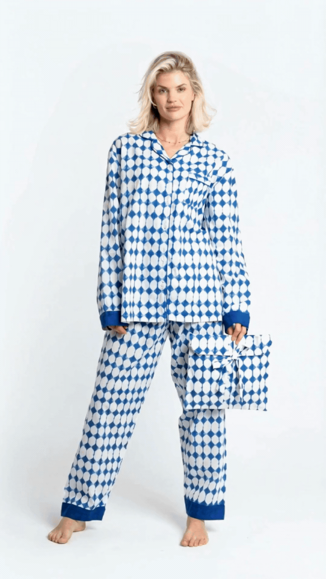 Geo Dot Cotton Pyjama Set